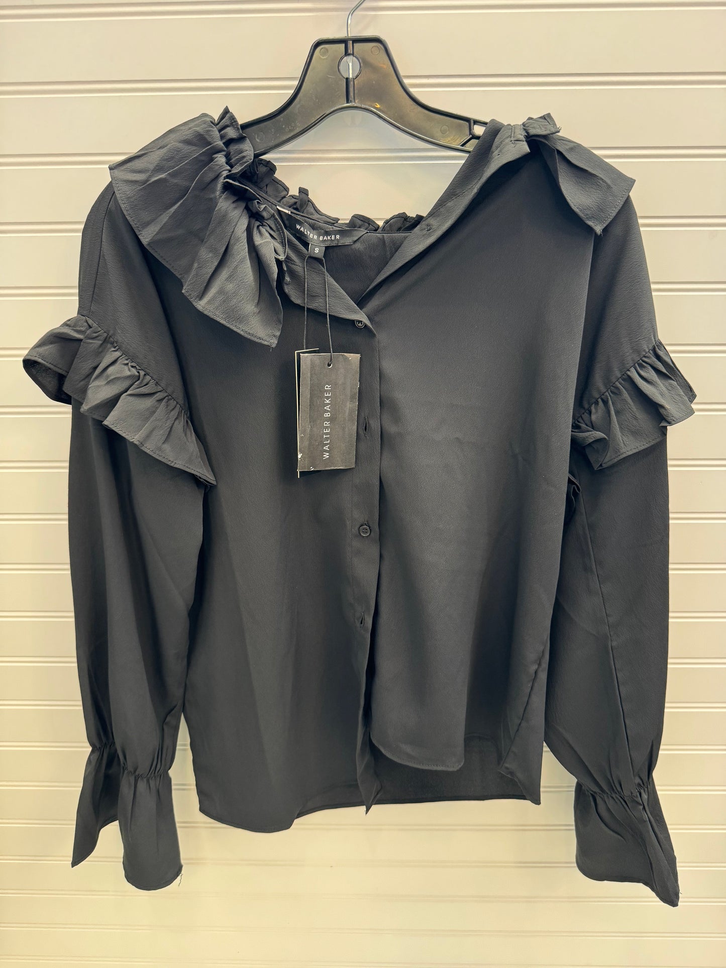 Blouse Long Sleeve By Walter Baker In Black, Size: S