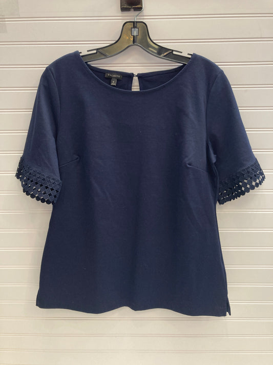 Top Short Sleeve By Talbots In Navy, Size: M