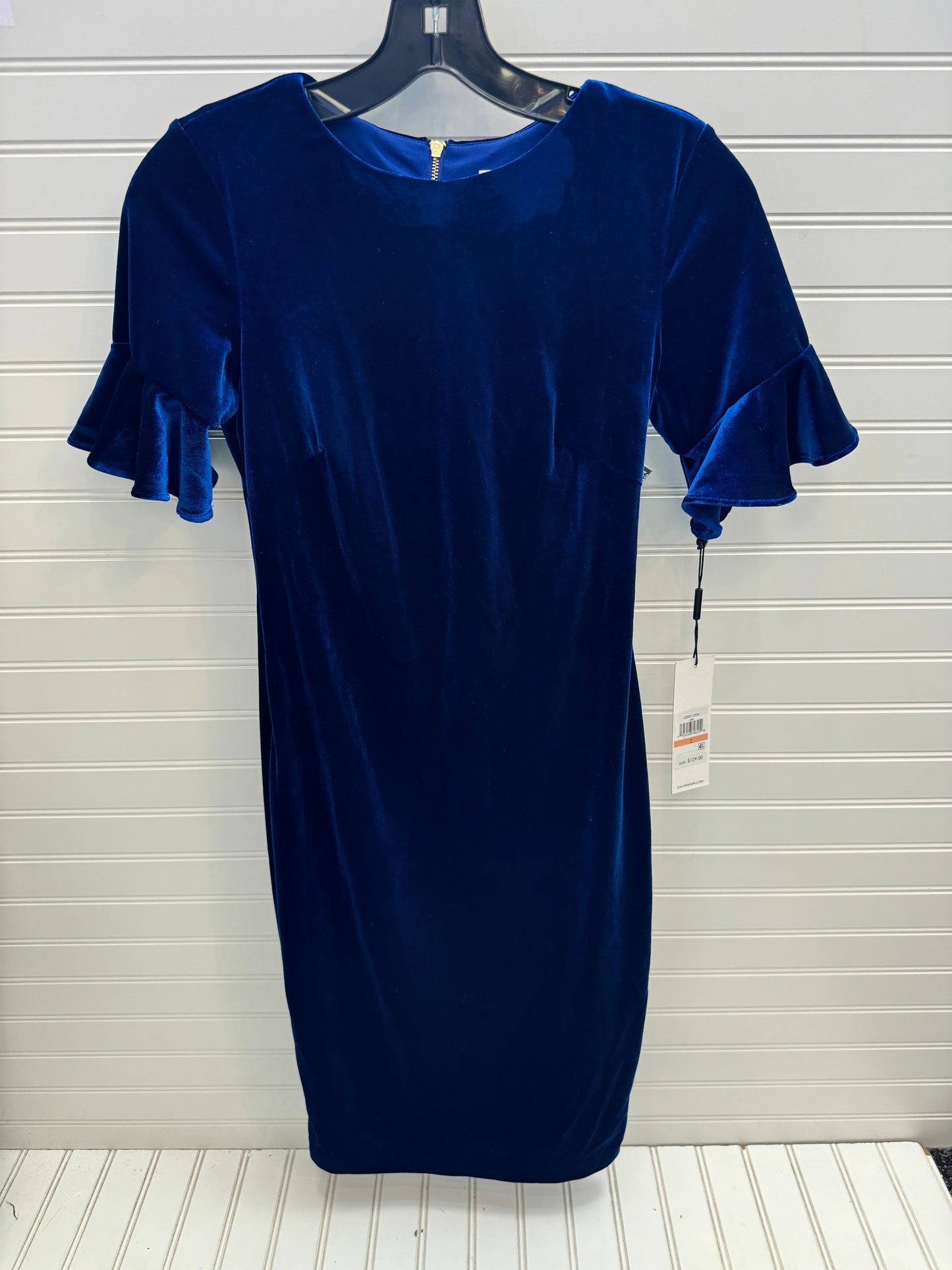 Dress Party Short By Calvin Klein In Blue, Size: 2