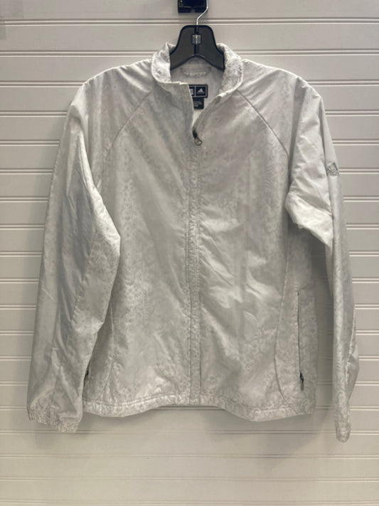 Jacket Windbreaker By Adidas In White, Size: M