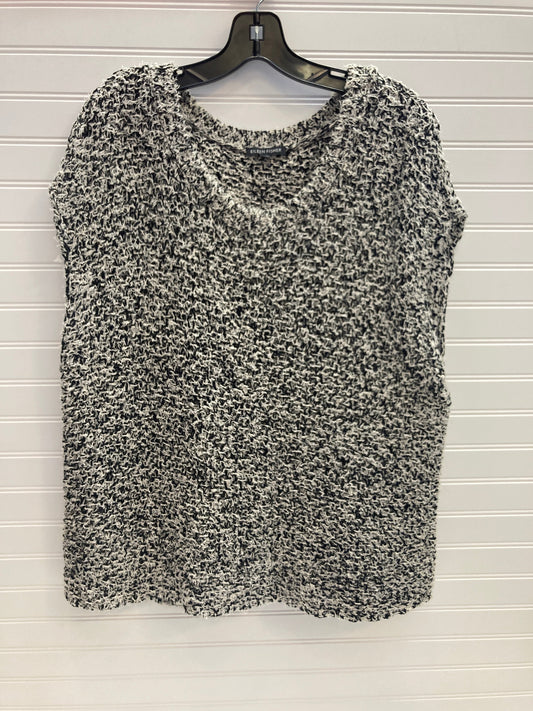 Sweater Short Sleeve By Eileen Fisher In Black & White, Size: Xl