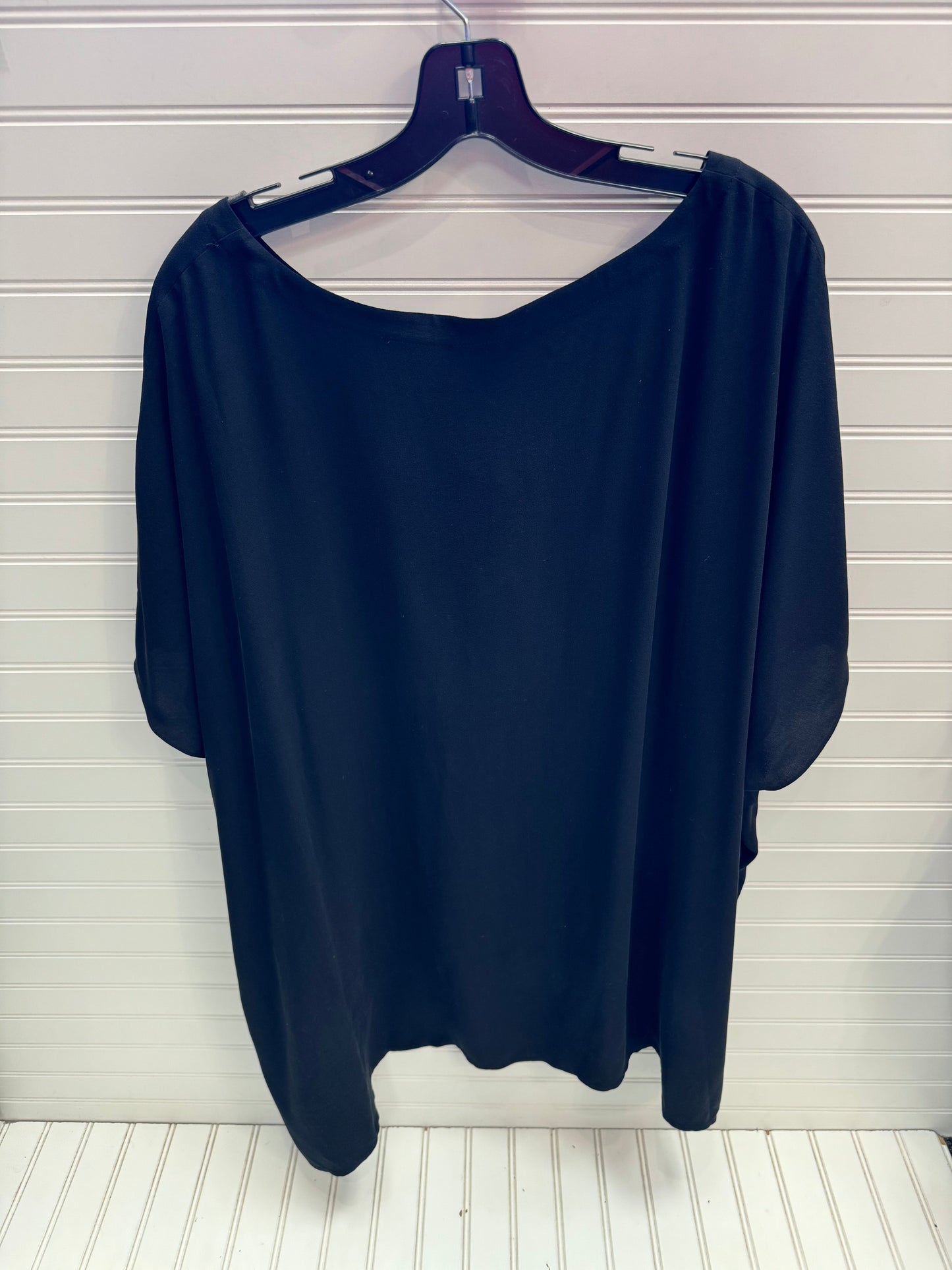 Top Short Sleeve By Eileen Fisher In Black, Size: L