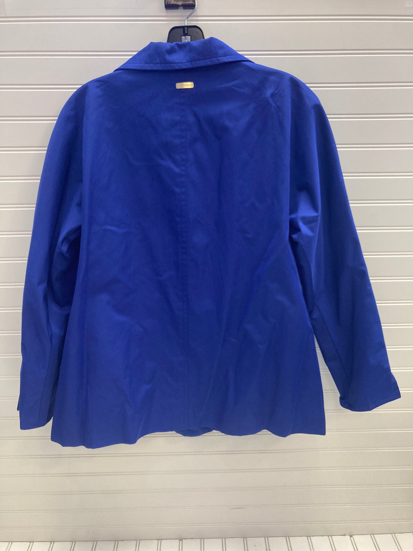 Jacket Windbreaker By Ellen Tracy In Blue, Size: Petite  M