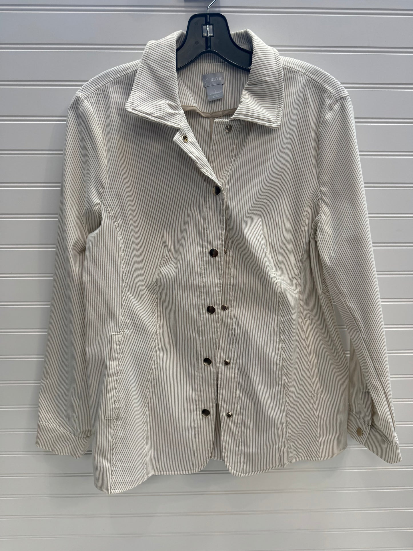 Jacket Other By Chicos In Cream & Tan, Size: M