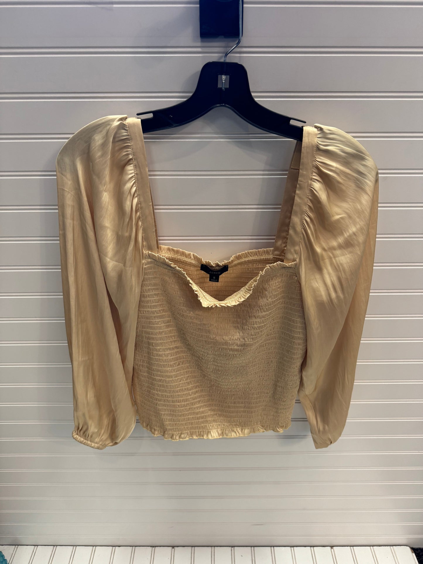 Top Long Sleeve By J. Crew In Gold, Size: S