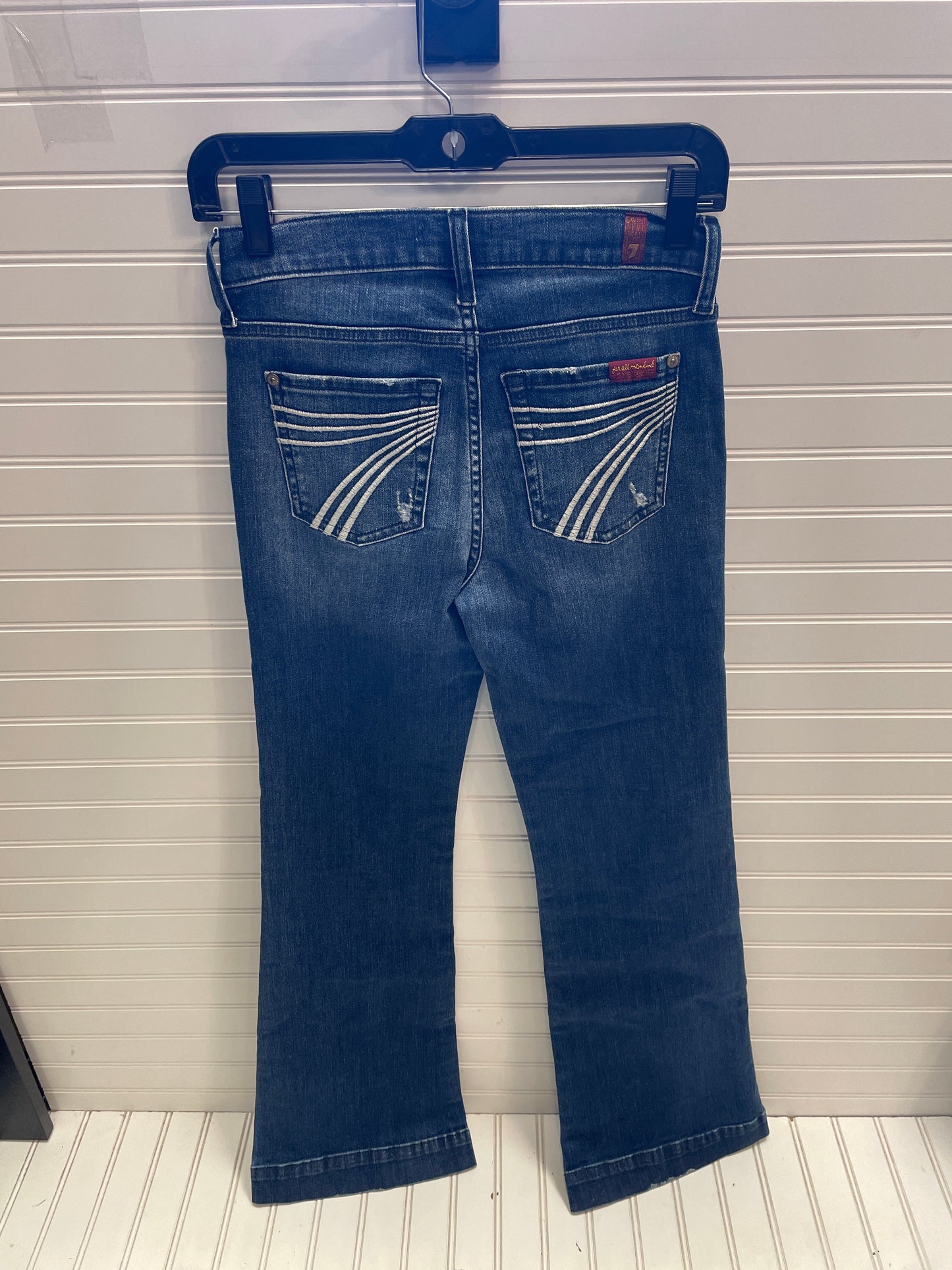 Jeans Boot Cut By 7 For All Mankind In Blue Denim, Size: 2