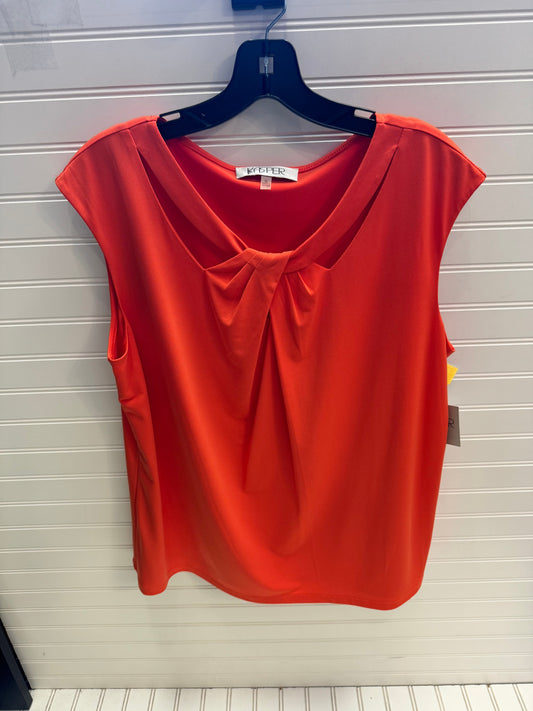 Top Sleeveless By Kasper In Orange, Size: Xl