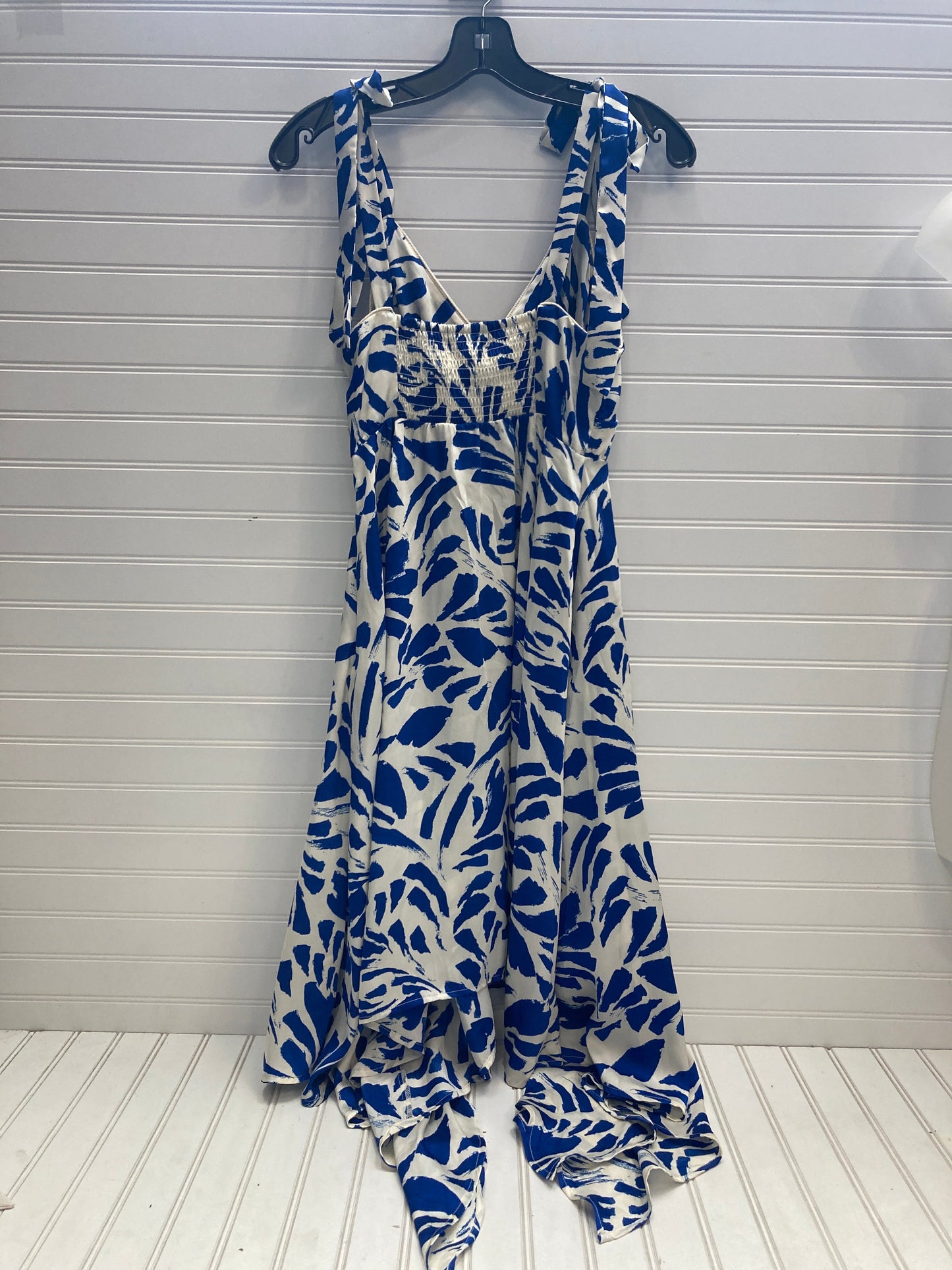 Dress Party Midi By Target-designer In Blue & Cream, Size: Xs