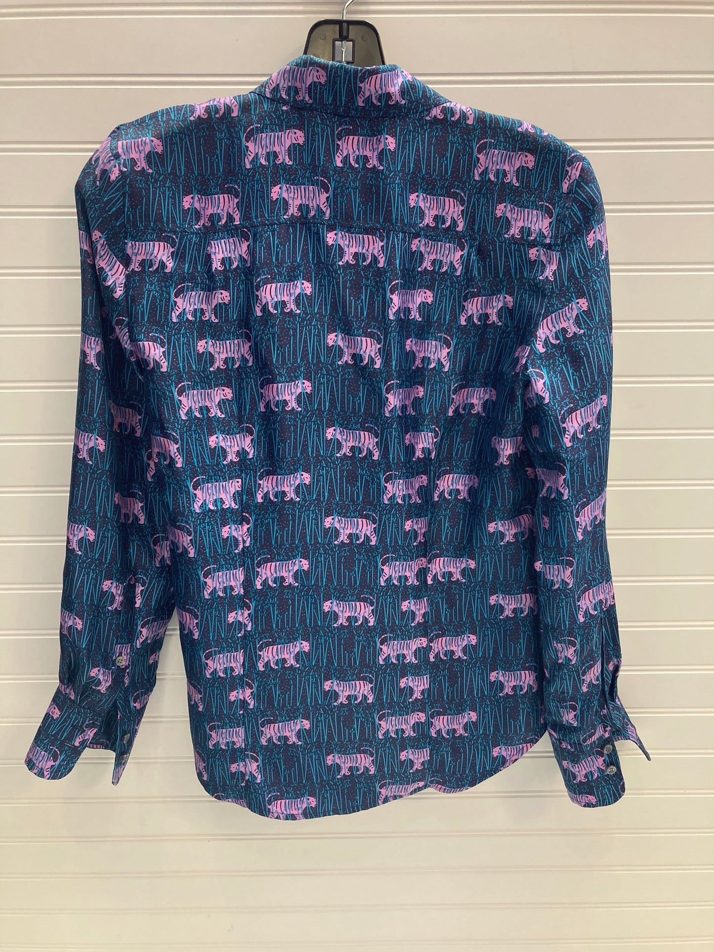 Blouse Long Sleeve By J. Crew In Blue & Purple, Size: 0