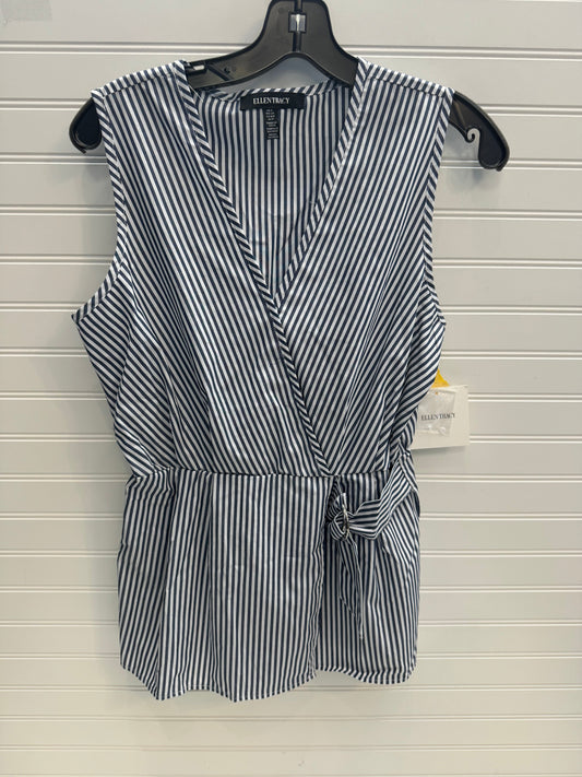 Top Sleeveless By Ellen Tracy In Striped Pattern, Size: S