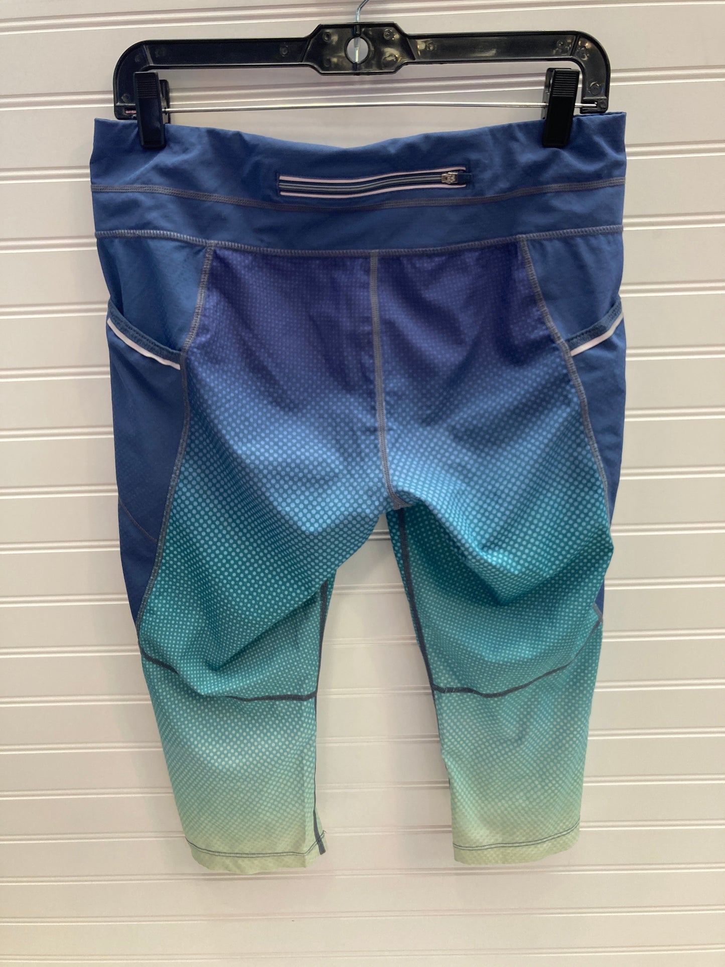 Athletic Leggings Capris By Athleta In Blue & Green, Size: M