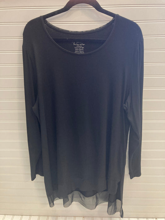 Top Long Sleeve By Chicos In Black, Size: Xl