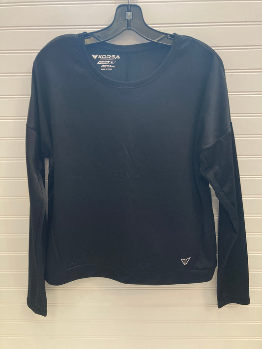 Athletic Top Long Sleeve Crewneck By Cma In Black, Size: M