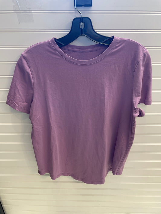 Athletic Top Short Sleeve By Lululemon In Purple, Size: 4