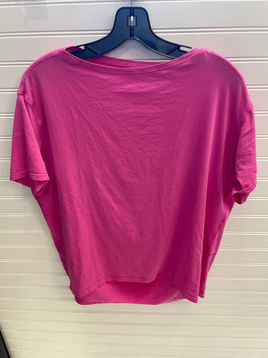 Athletic Top Short Sleeve By Lululemon In Pink, Size: 4