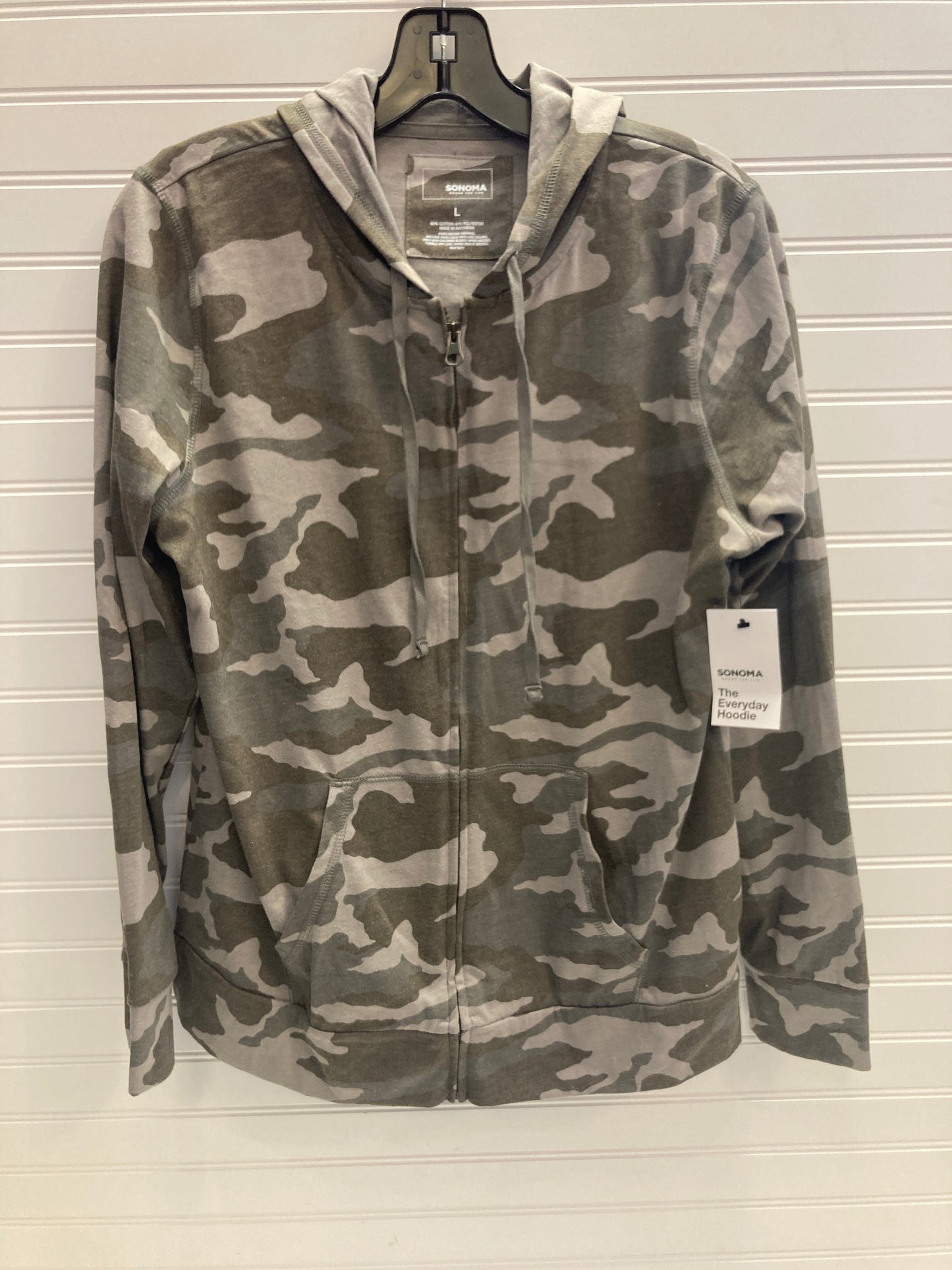 Sweatshirt Hoodie By Sonoma In Camouflage Print, Size: L