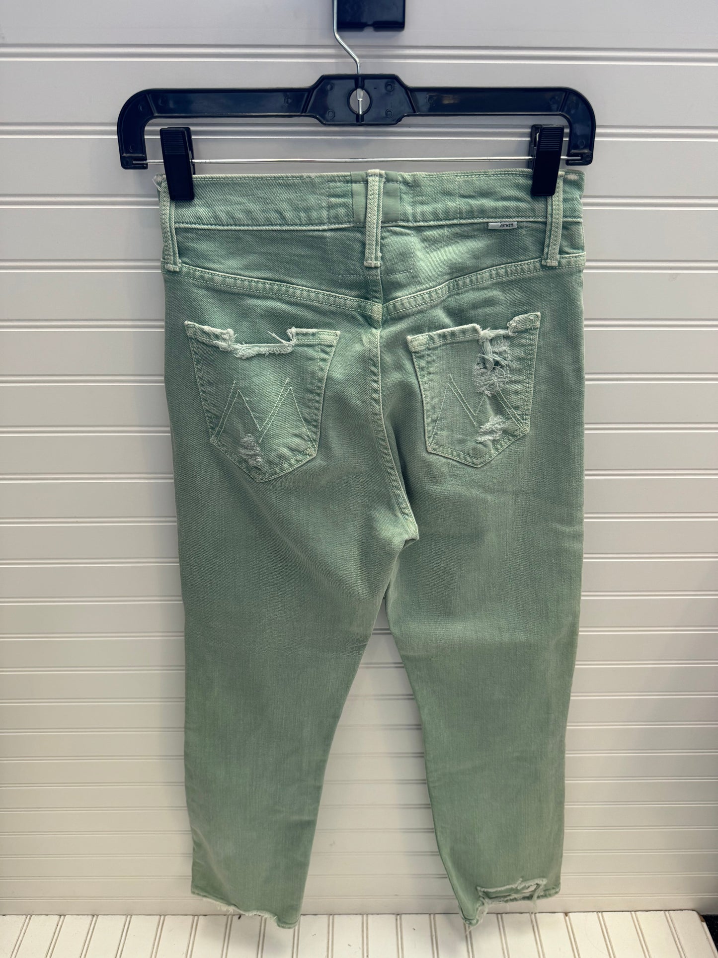 Jeans Straight By Mother Jeans In Green, Size: 0