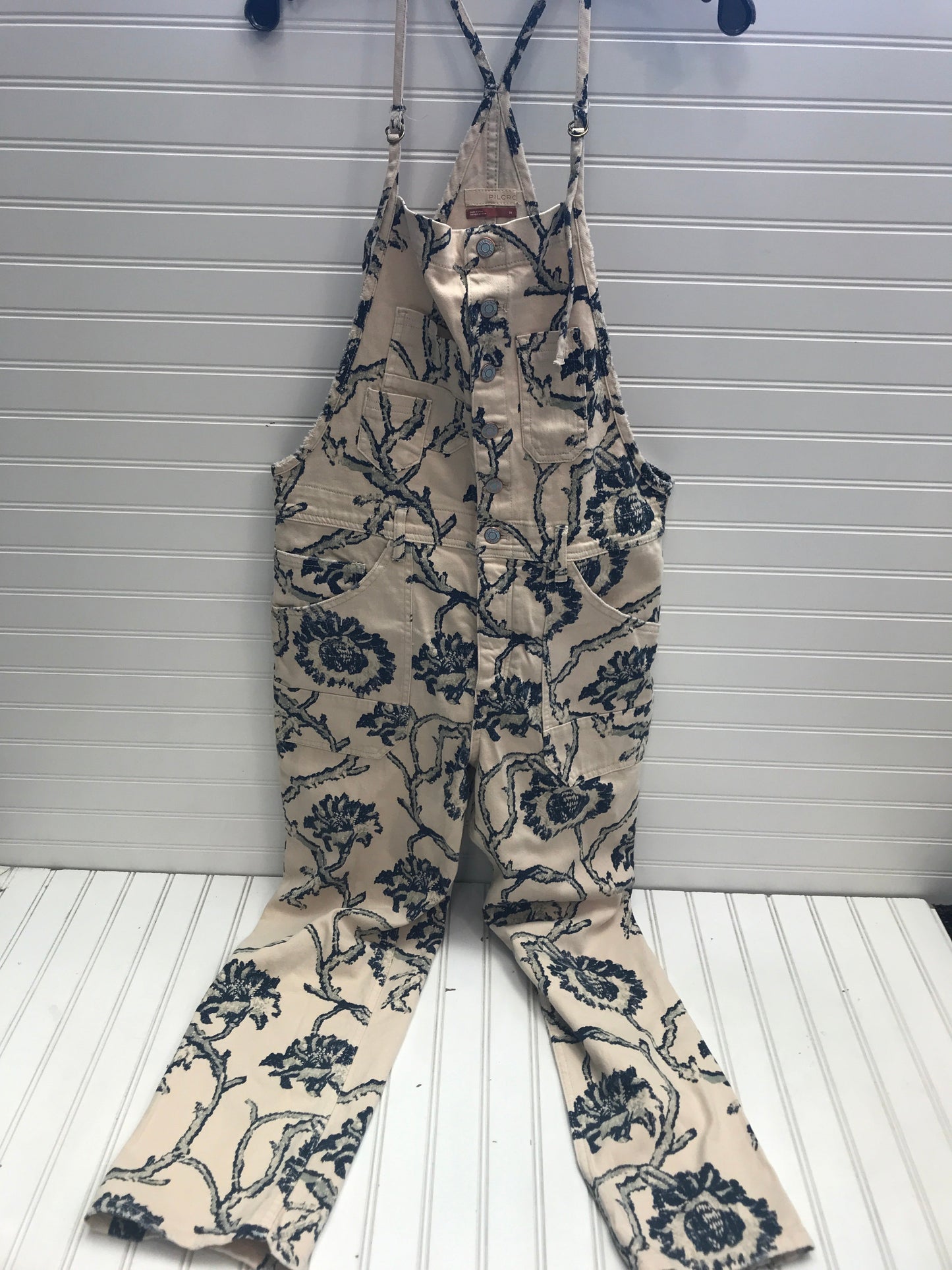 Overalls By Pilcro In Blue & Tan, Size: 12