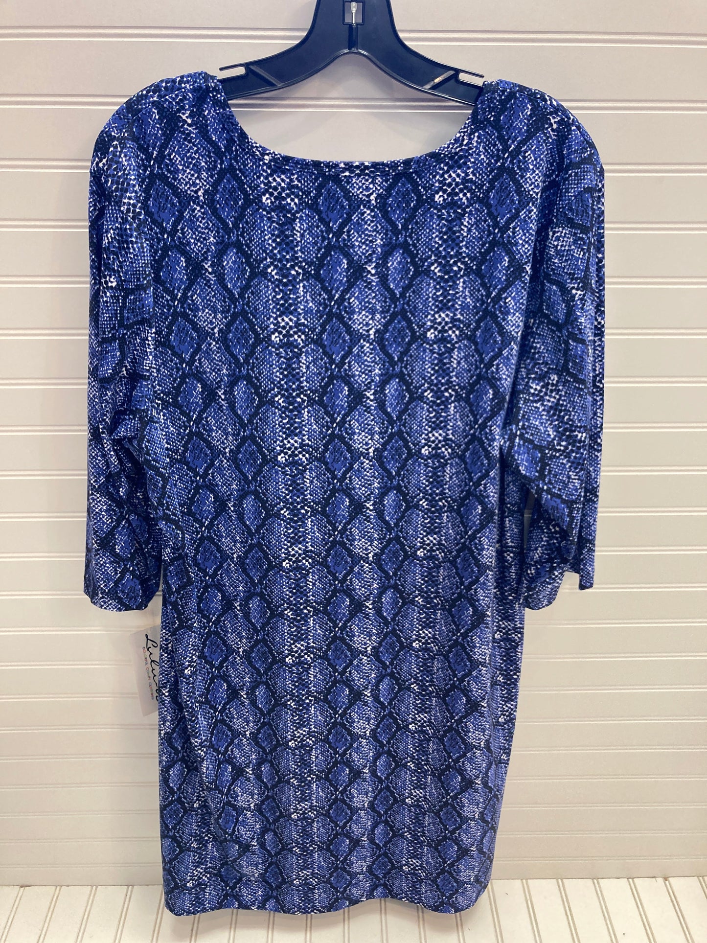 Dress Casual Short By Lulu-B In Blue & White, Size: 1x