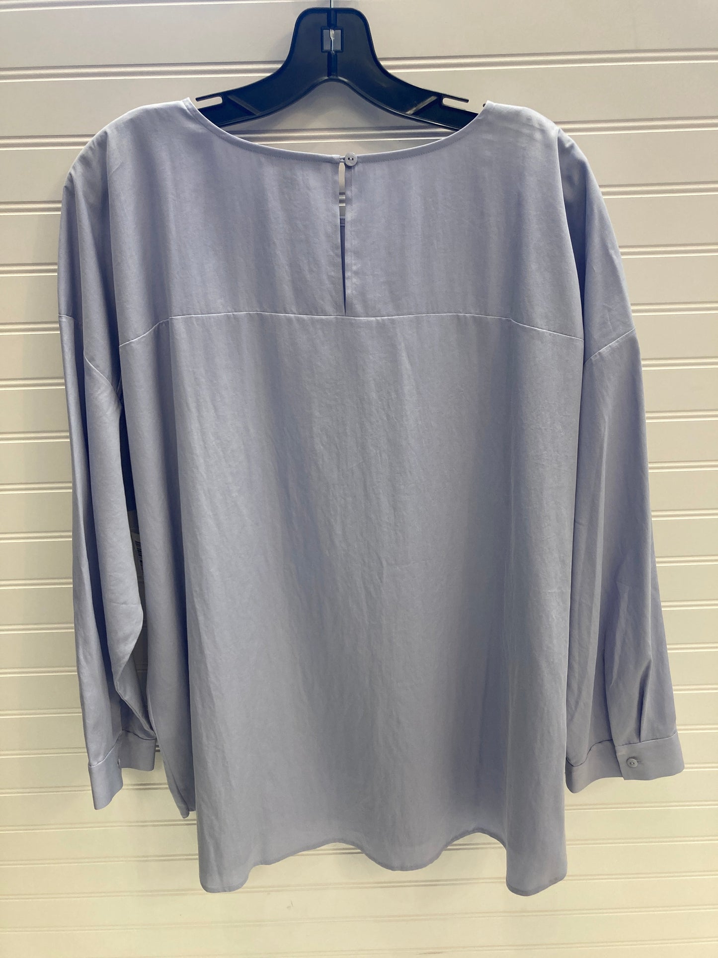 Top 3/4 Sleeve By Eileen Fisher In Purple, Size: Xl