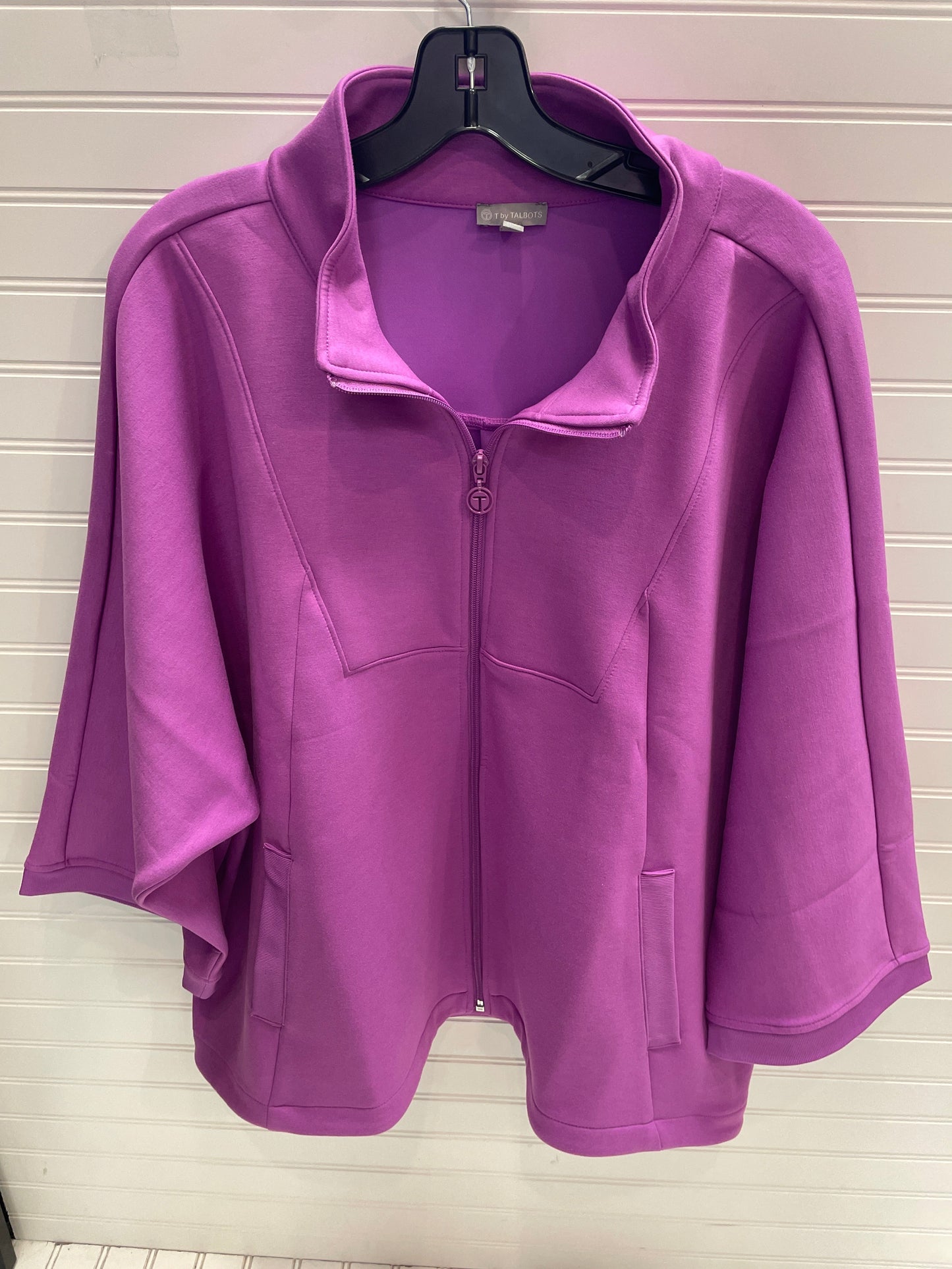 Athletic Jacket By Talbots In Purple, Size: 3x