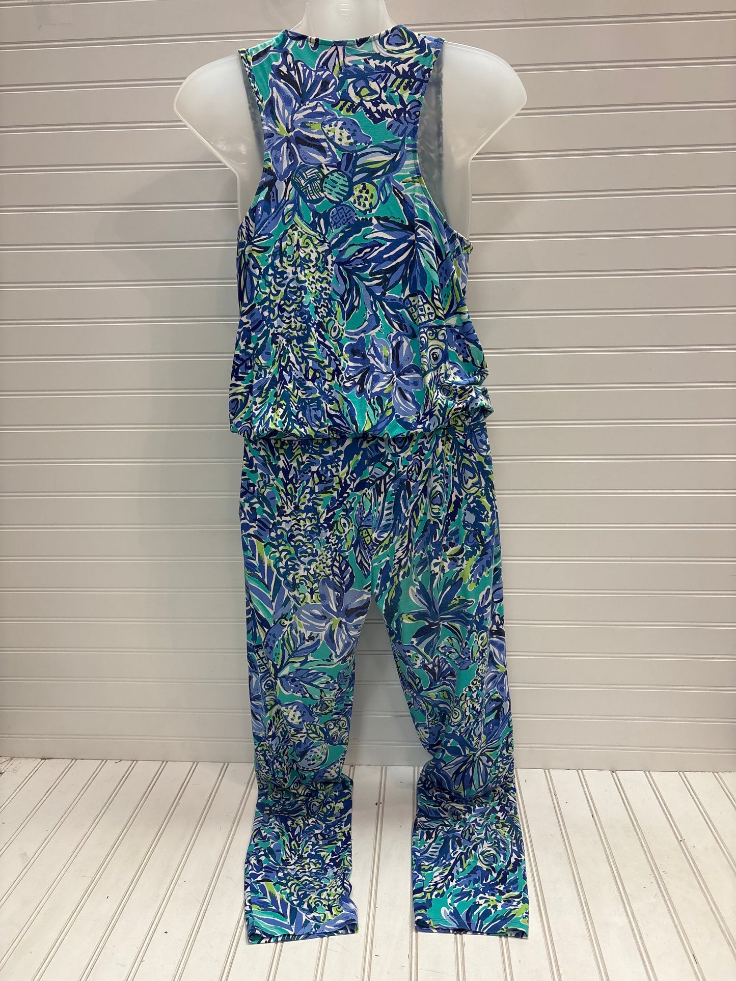 Jumpsuit Designer By Lilly Pulitzer In Blue & Green, Size: Xs