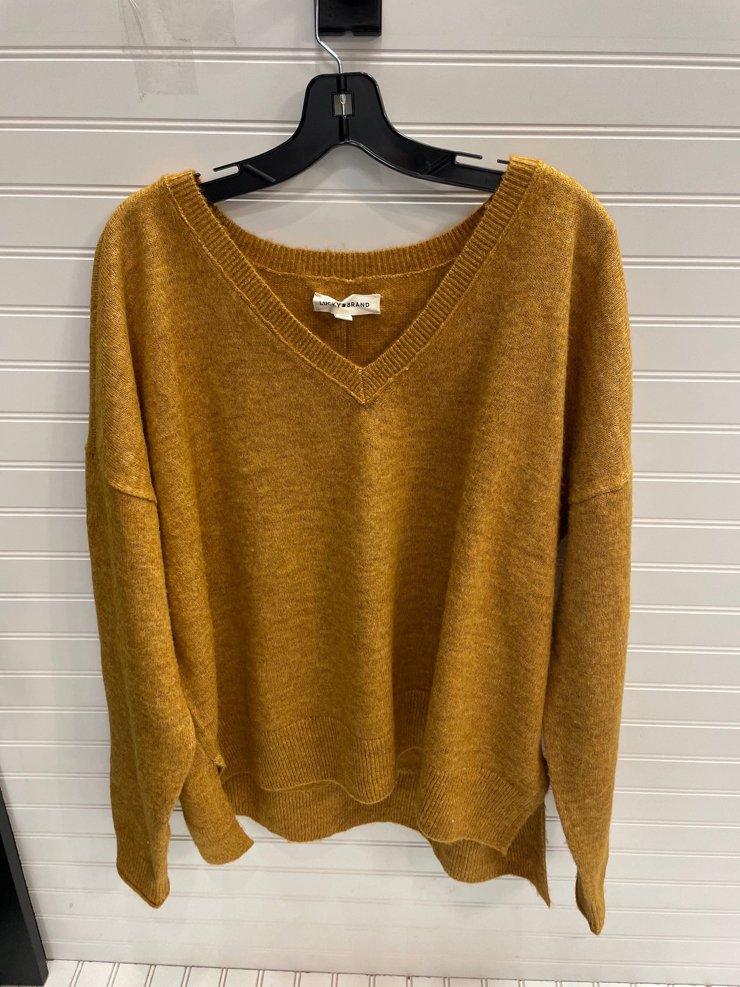 Sweater By Lucky Brand In Yellow, Size: Xl