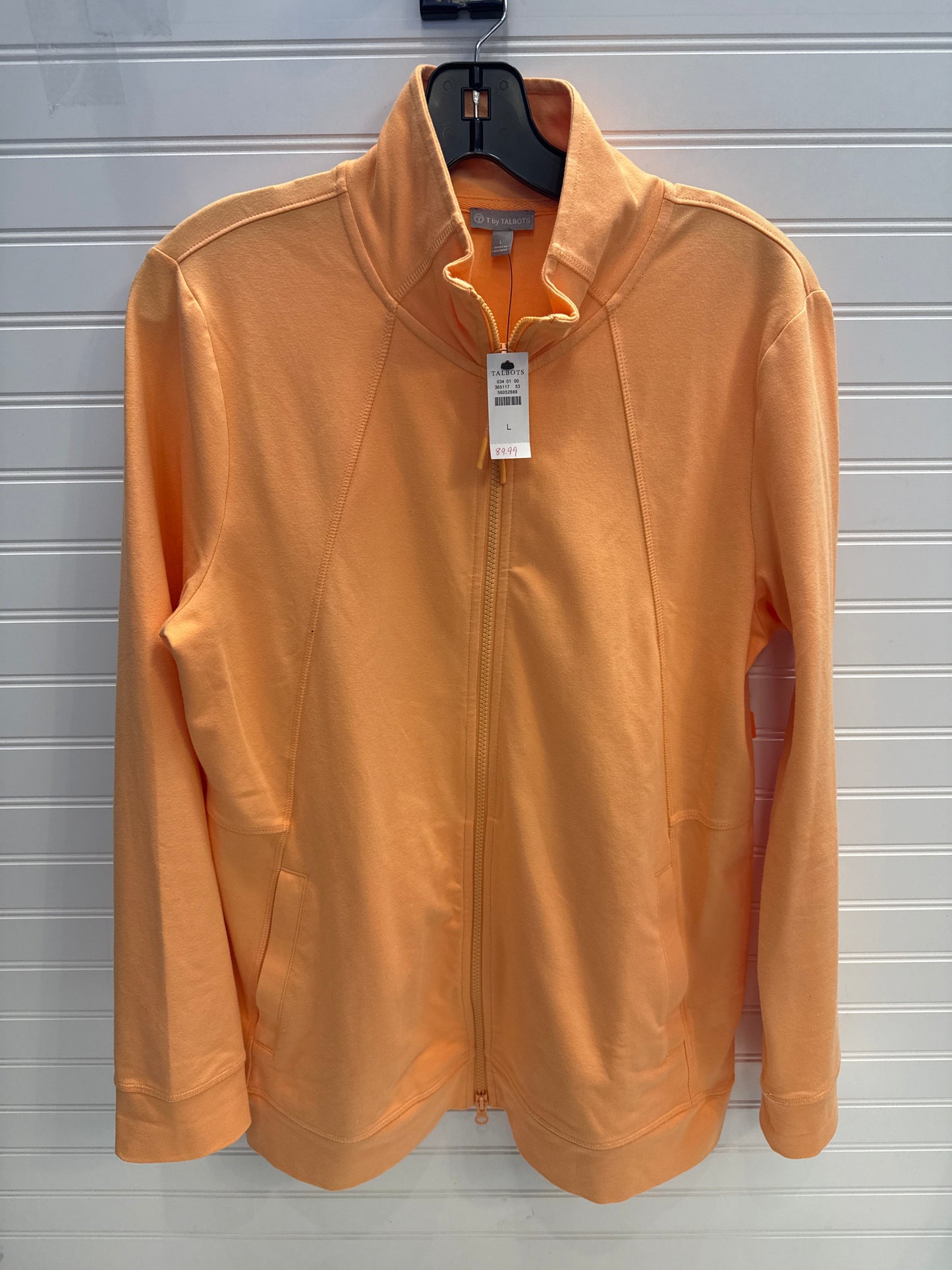 Athletic Jacket By Talbots In Orange, Size: L