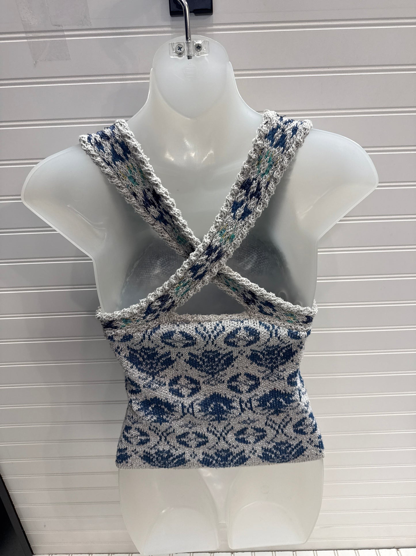 Top Sleeveless By Pilcro In Blue & White, Size: Xxs