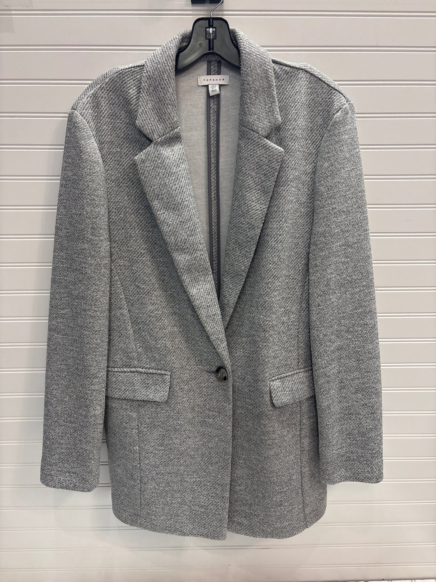 Blazer By Topshop In Grey, Size: 8