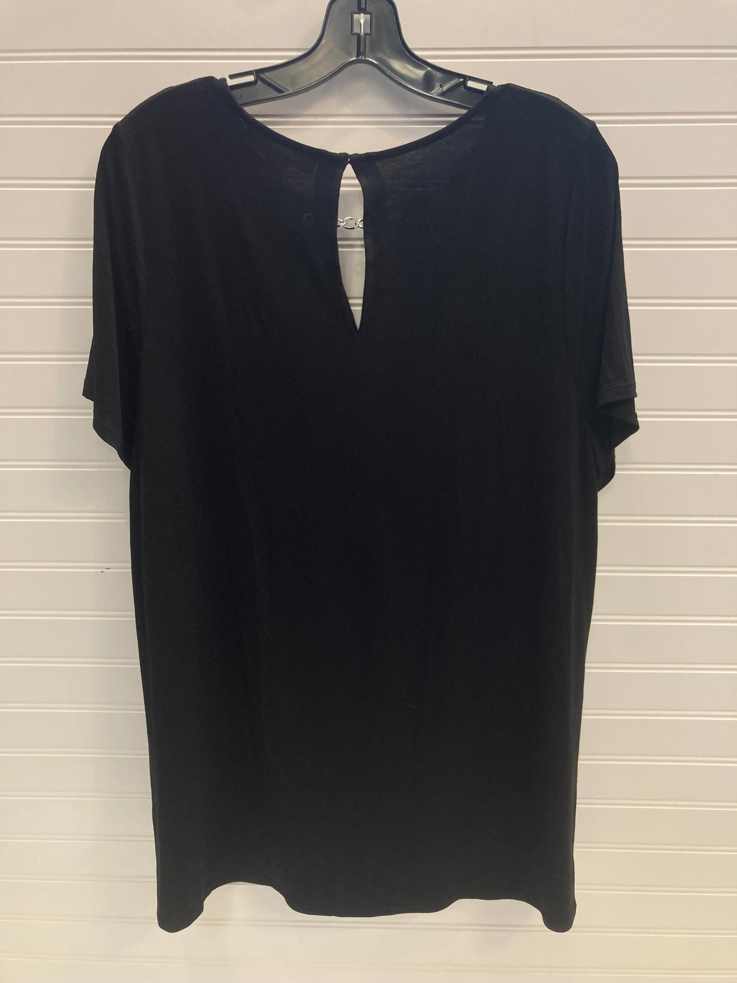 Black Top Short Sleeve Michael By Michael Kors, Size Xl