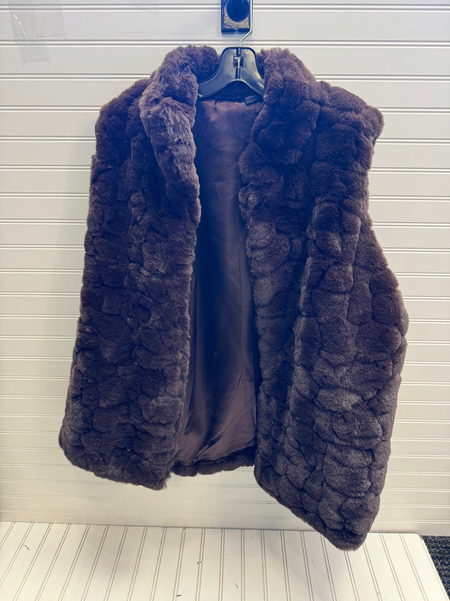 Vest Faux Fur & Sherpa By Rachel Zoe In Brown, Size: 3x