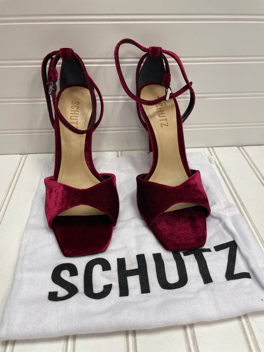 Sandals Heels Stiletto By Schutz In Red, Size: 7.5