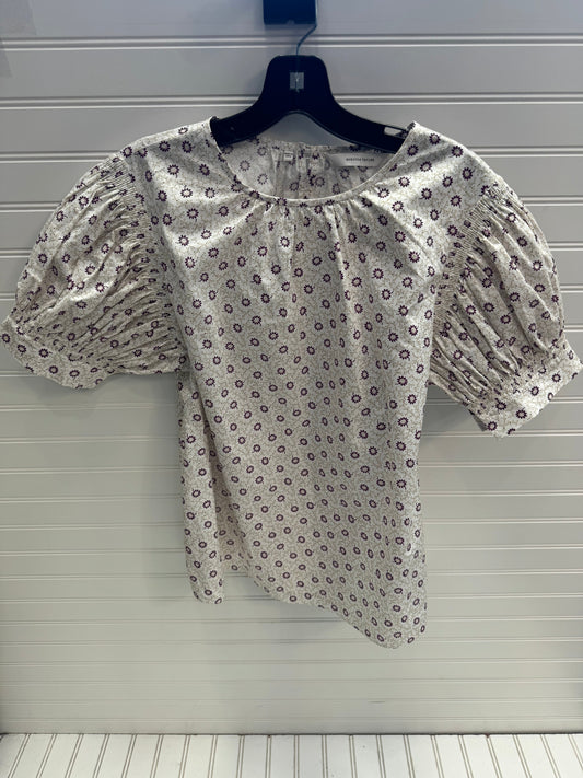 Top Short Sleeve By Rebecca Taylor In Floral Print, Size: L