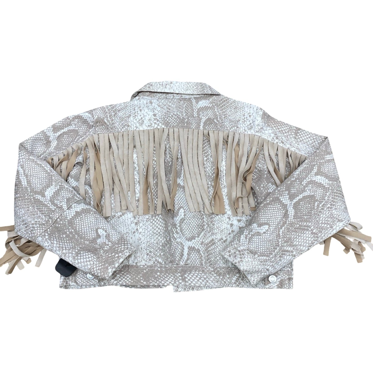 Jacket Denim By Peach Love Cream California In Multi, Size:M