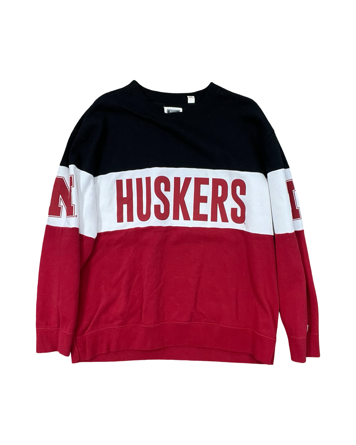 Sweatshirt Collar By Clothes Mentor In Red & White, Size:Xl