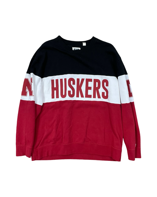 Sweatshirt Collar By Clothes Mentor In Red & White, Size:Xl