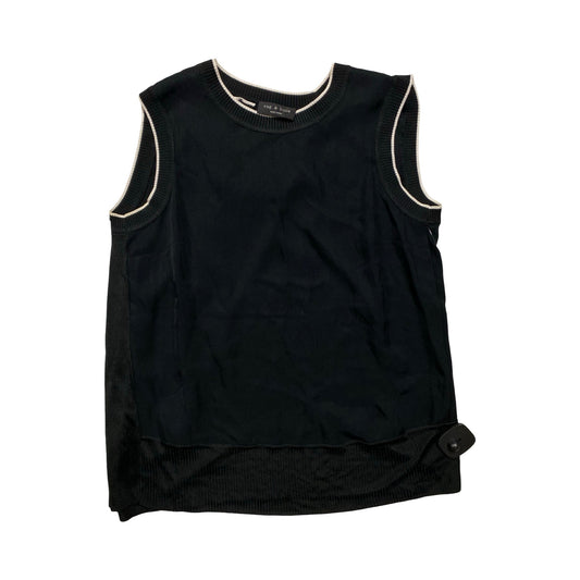 Top Sleeveless By Rag And Bone In Black & White, Size:S