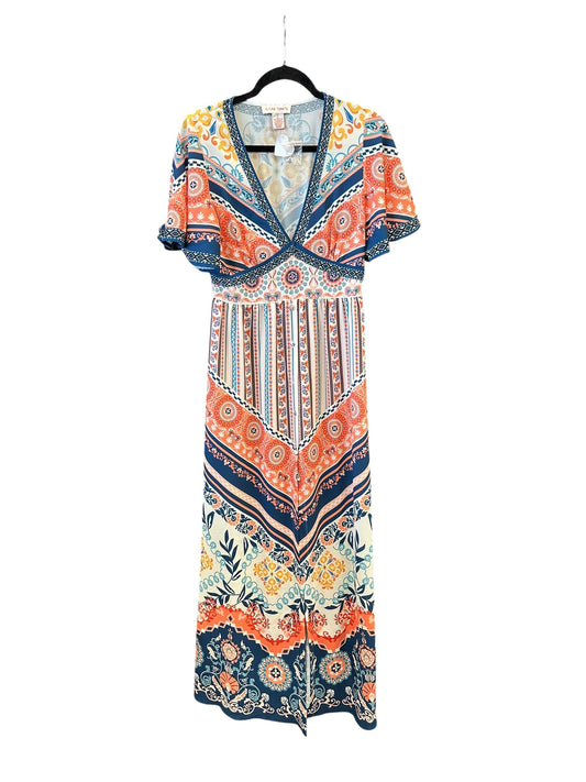 Dress Casual Maxi By Flying Tomato In Blue & Orange, Size:S