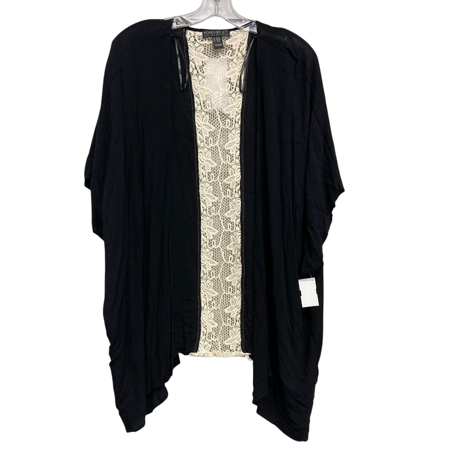 Cardigan By Forever 21 In Black, Size:2X