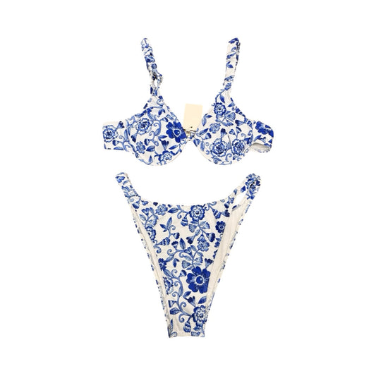 Swimsuit 2Pc By Cmc In Blue & White, Size:L