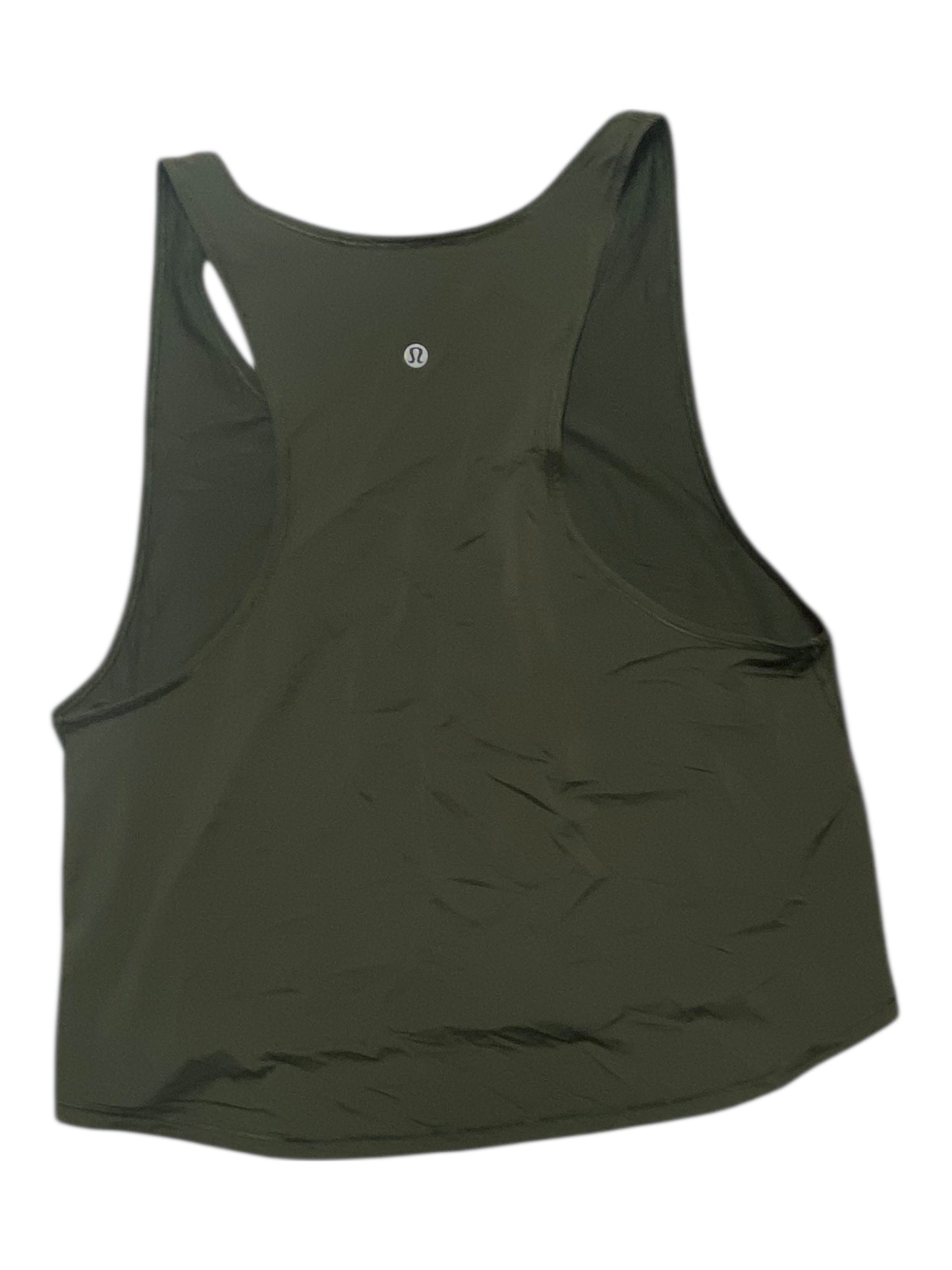 Athletic Tank Top By Lululemon In Olive Green, Size:S