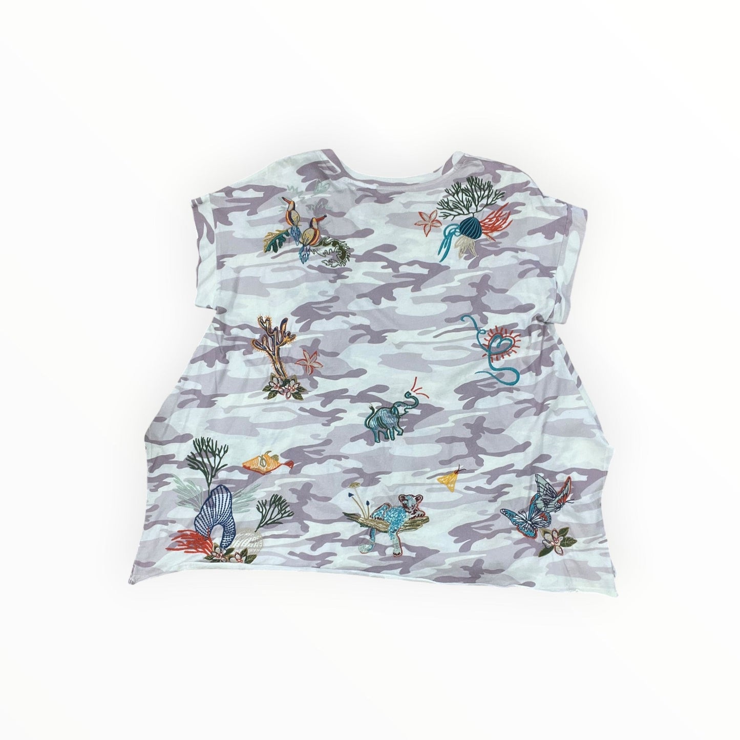 Top Ss By Johnny Was In Grey & White, Size:M