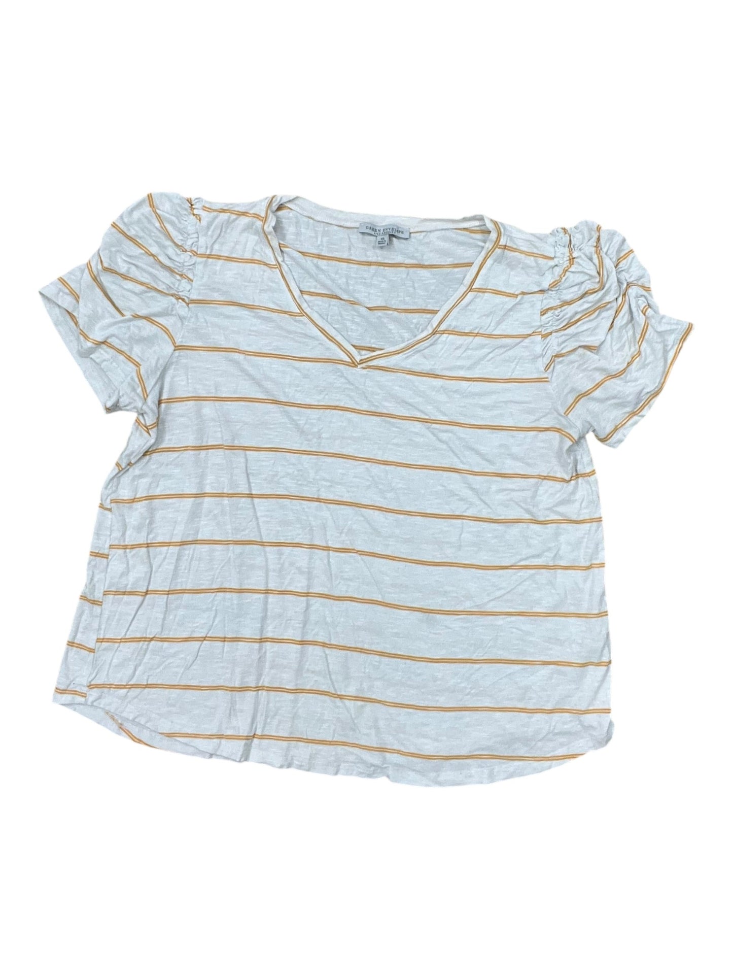 Top Ss By Green Envelope In White & Yellow, Size:Xl