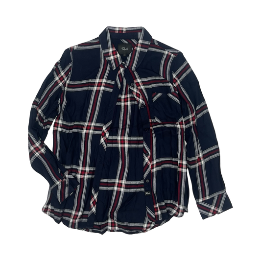 Blouse Ls By Rails In Blue Red & White, Size:M