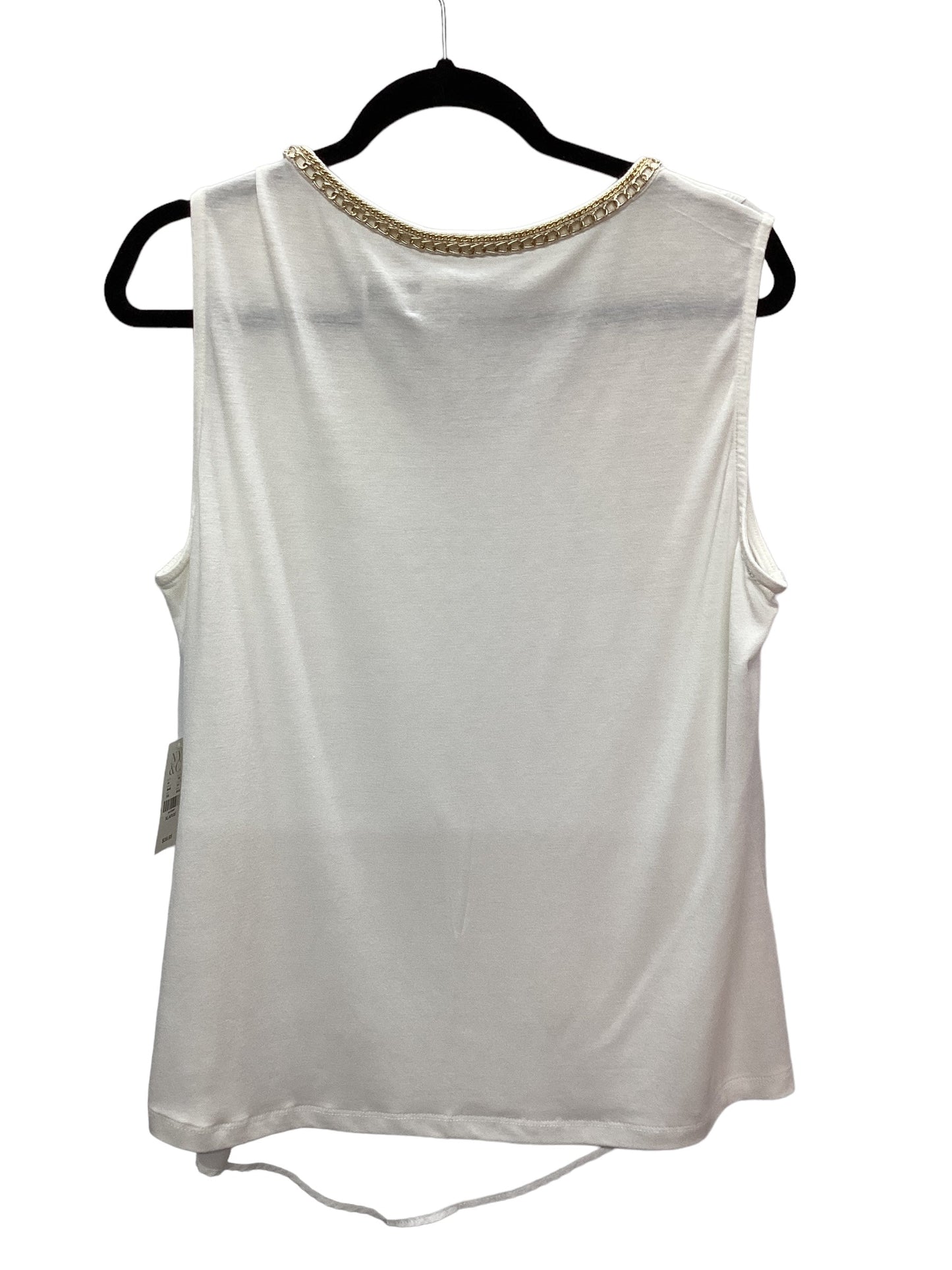 Cream Top Sleeveless New York And Co, Size Xl
