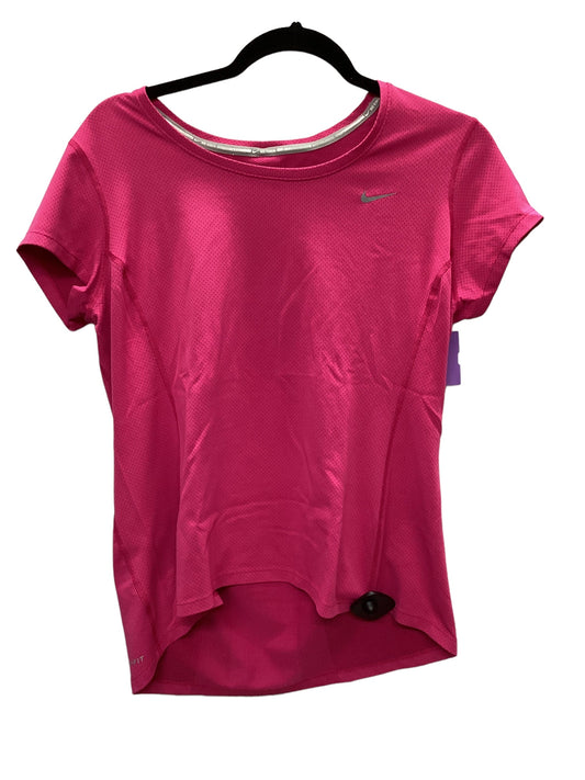 Pink Athletic Top Short Sleeve Nike Apparel, Size L