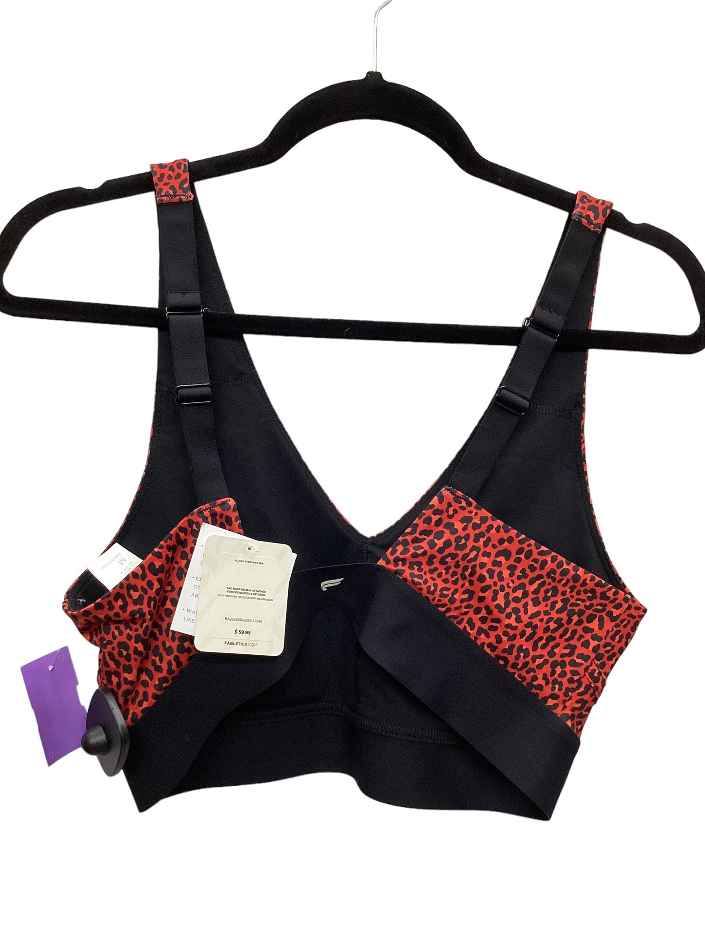 Red Athletic Bra Fabletics, Size M