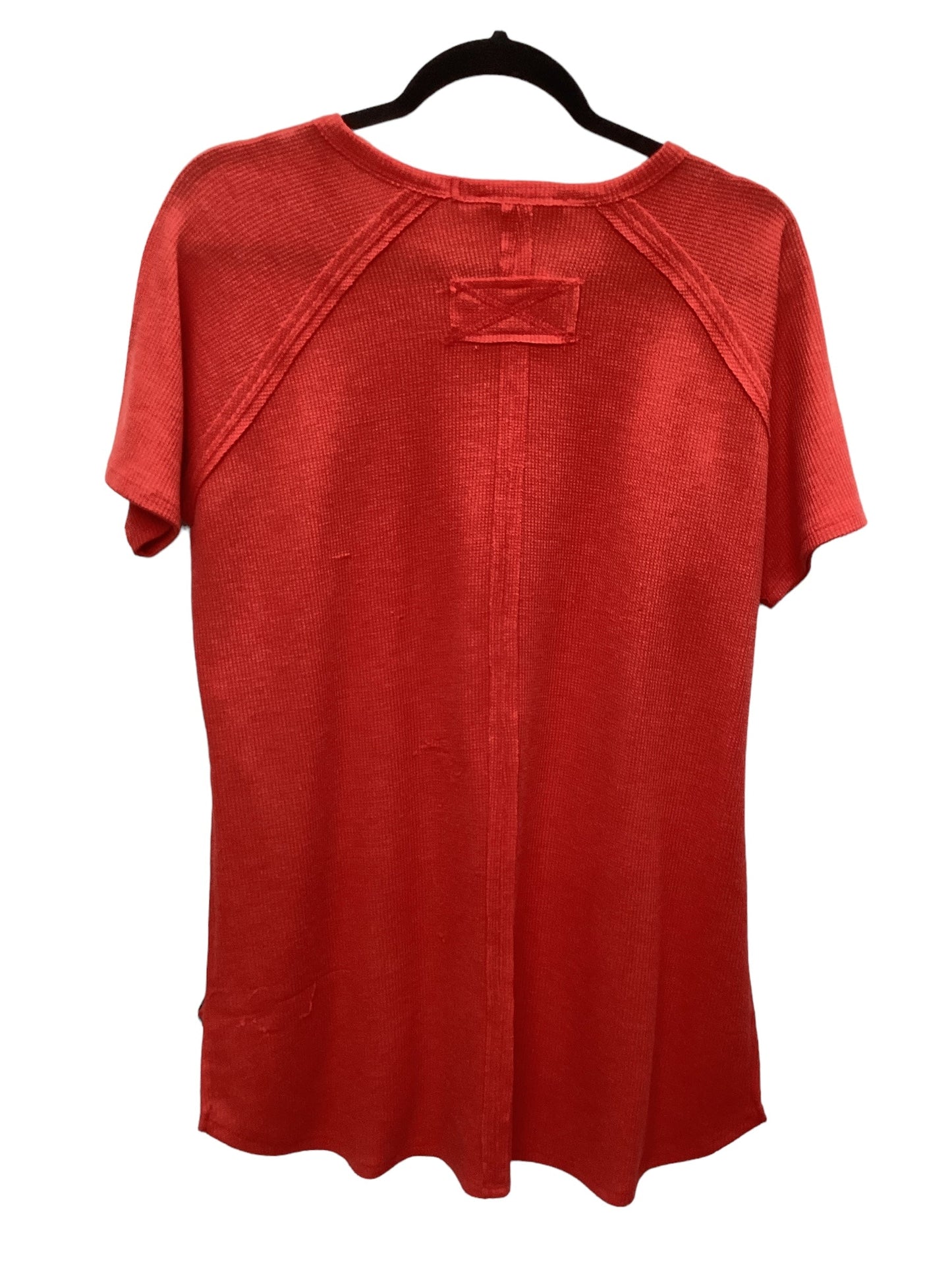 Red Top Short Sleeve Basic Zenana Outfitters, Size M