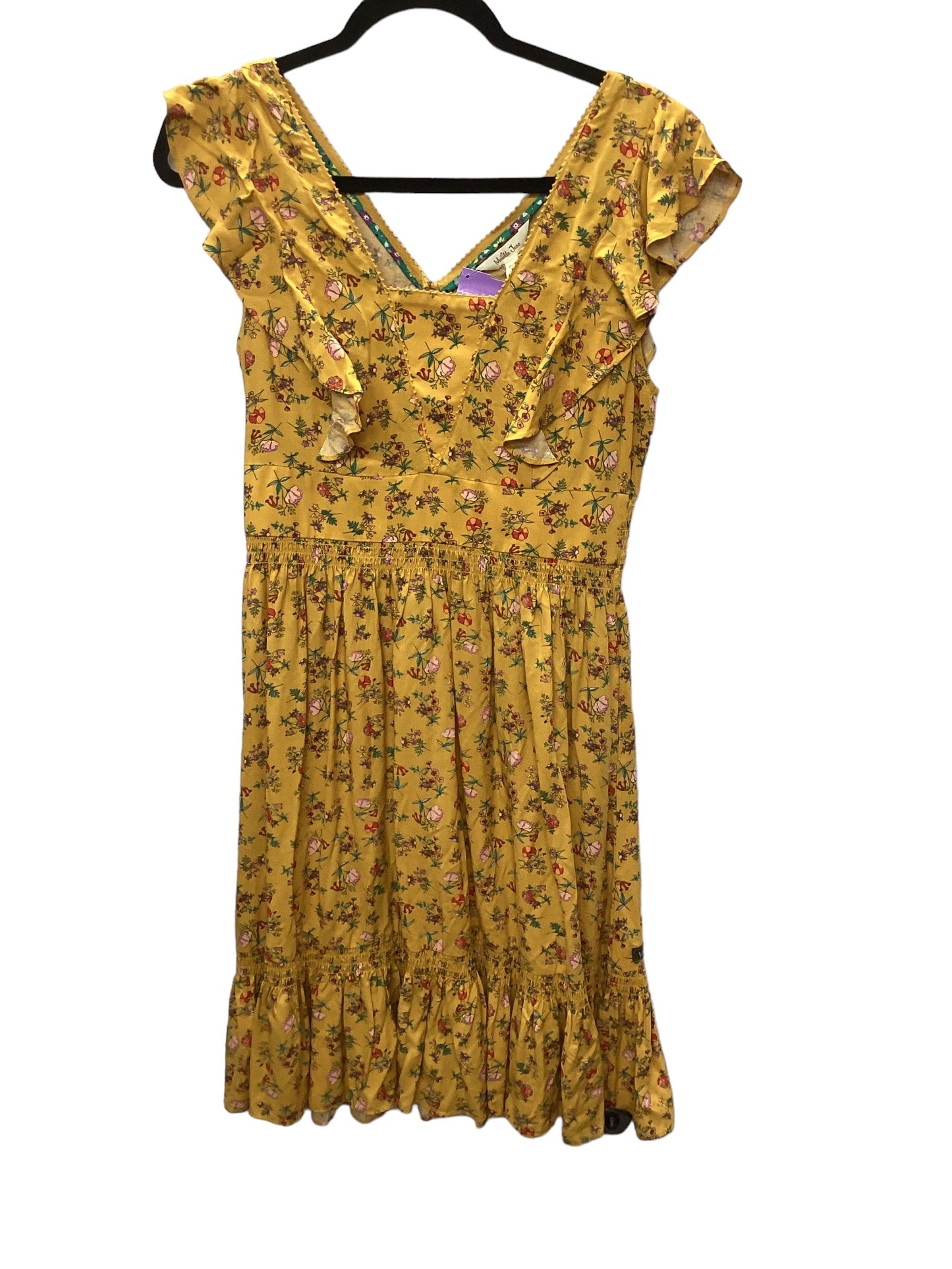 Yellow Dress Casual Short Matilda Jane, Size S